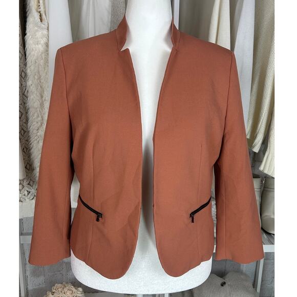 Nine West Women's Size 14 Terra Cotta Open Front Blazer Classic Style #0511 - Picture 1 of 15